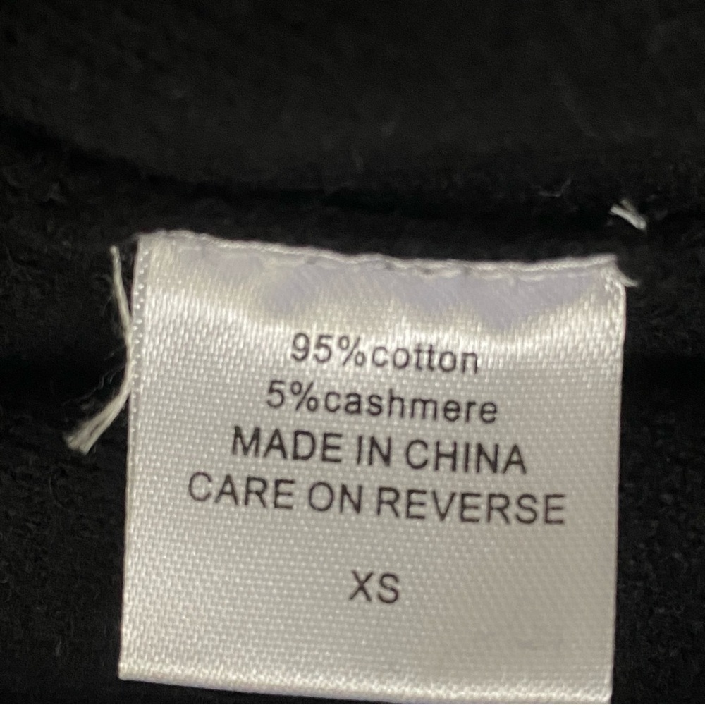 Burgess Women’s Sleeveless Black Vest - Cotton Cashmere Blend Size XS - Picture 4 of 6